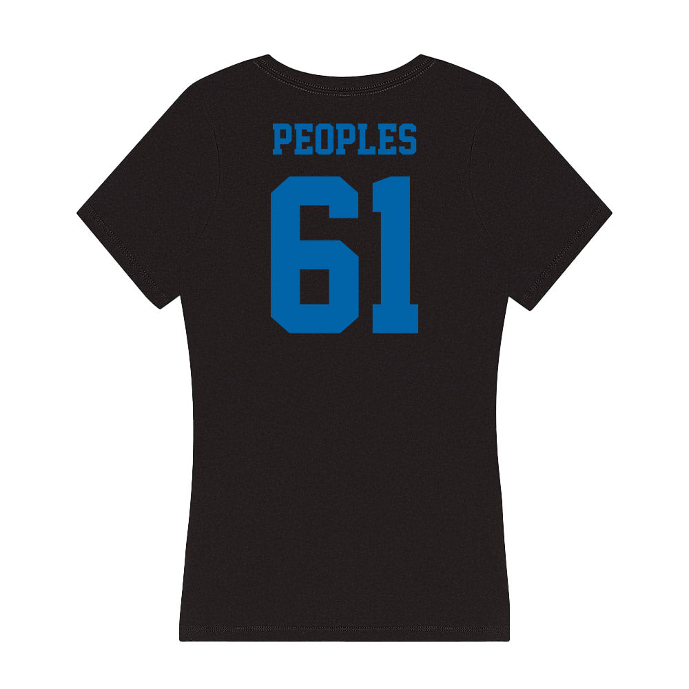 MTSU - NCAA Football : Lantz Peoples - Women's V-Neck T-Shirt-1