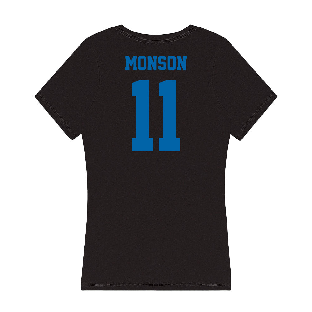 MTSU - NCAA Women's Basketball : Emily Monson - Women's V-Neck T-Shirt-1