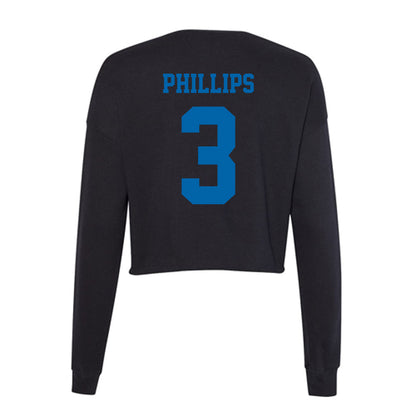 MTSU - NCAA Baseball : Trace Phillips - Women's Cropped Crew Fleece-1