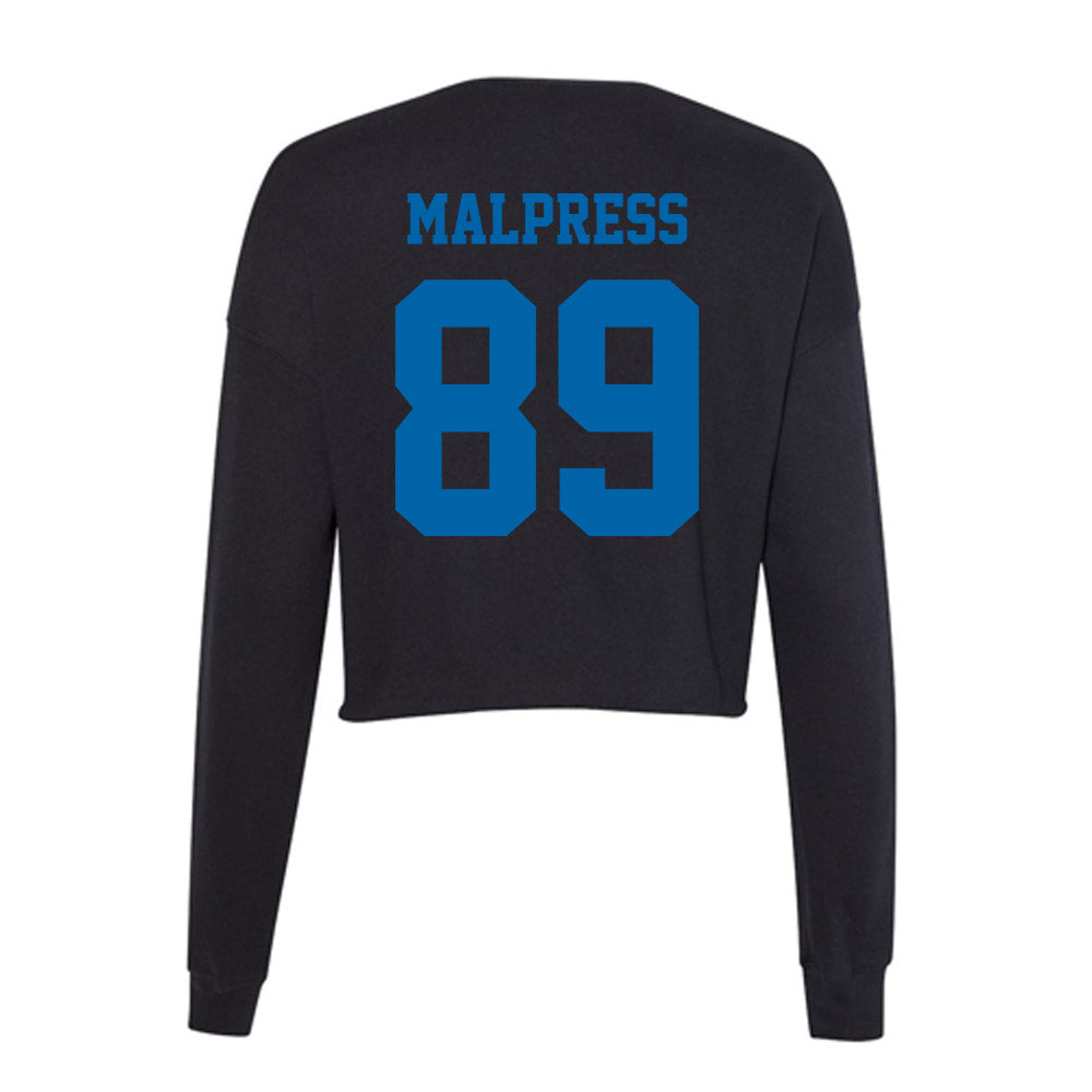 MTSU - NCAA Football : Darnell Malpress - Women's Cropped Crew Fleece-1