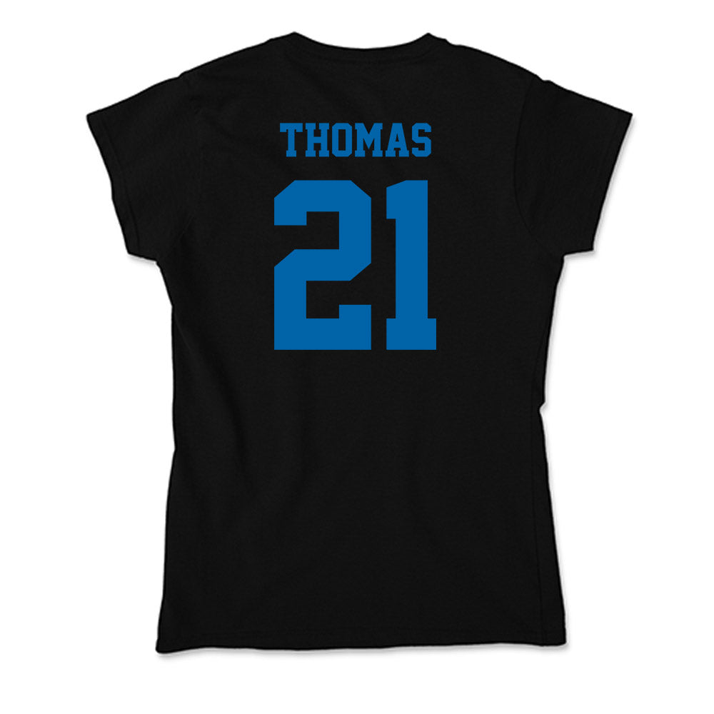 MTSU - NCAA Women's Soccer : Delaney Thomas - Soft Style Women’s T-Shirt-1