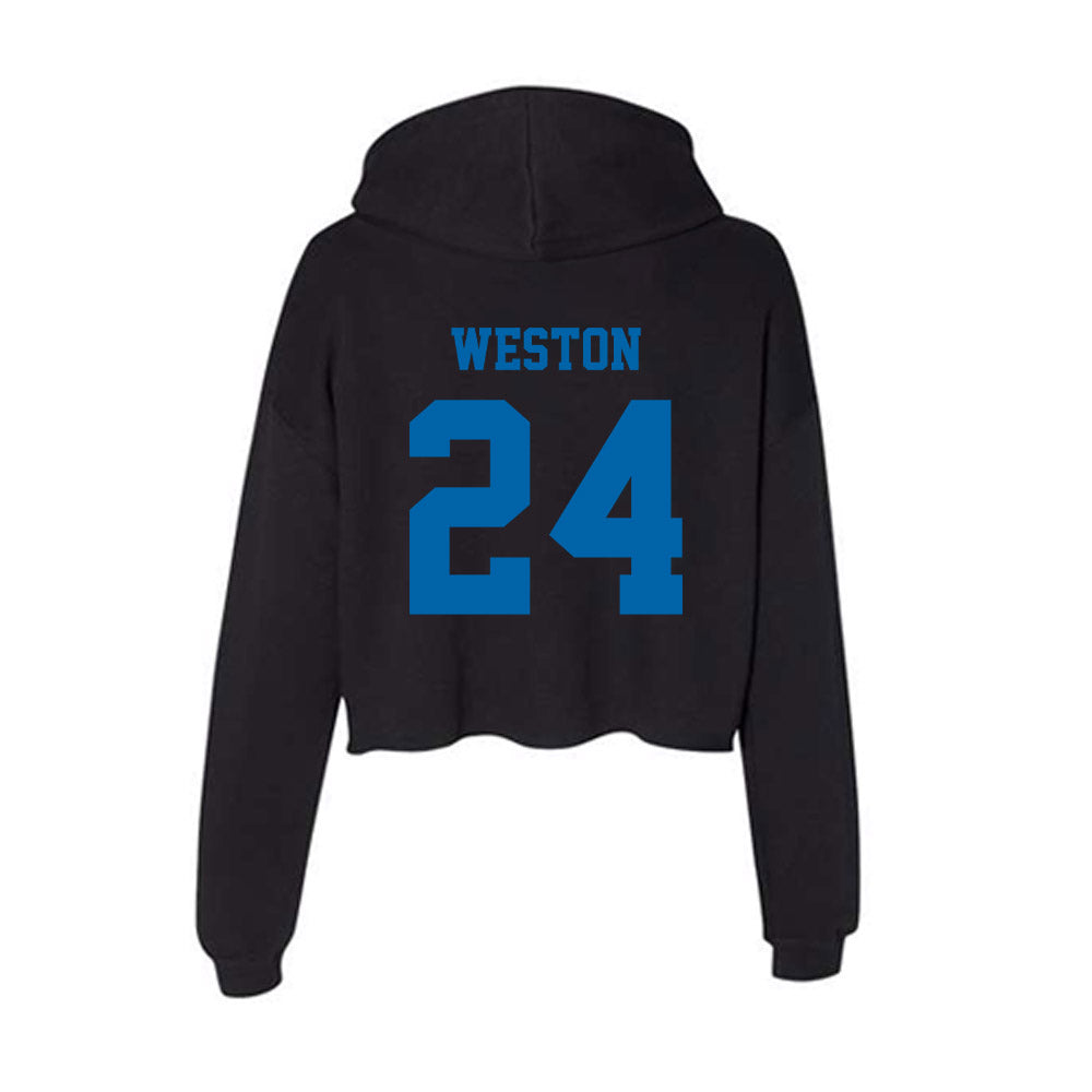 MTSU - NCAA Men's Basketball : Cam Weston - Women's Crop Fleece Hoodie-1