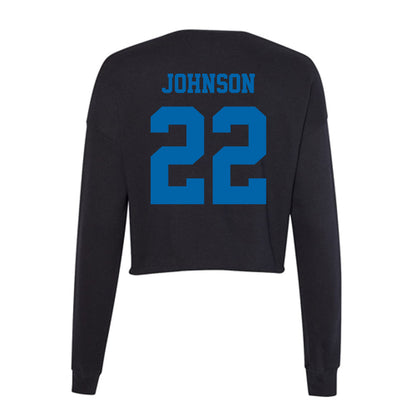 MTSU - NCAA Football : Chris Johnson - Women's Cropped Crew Fleece-1