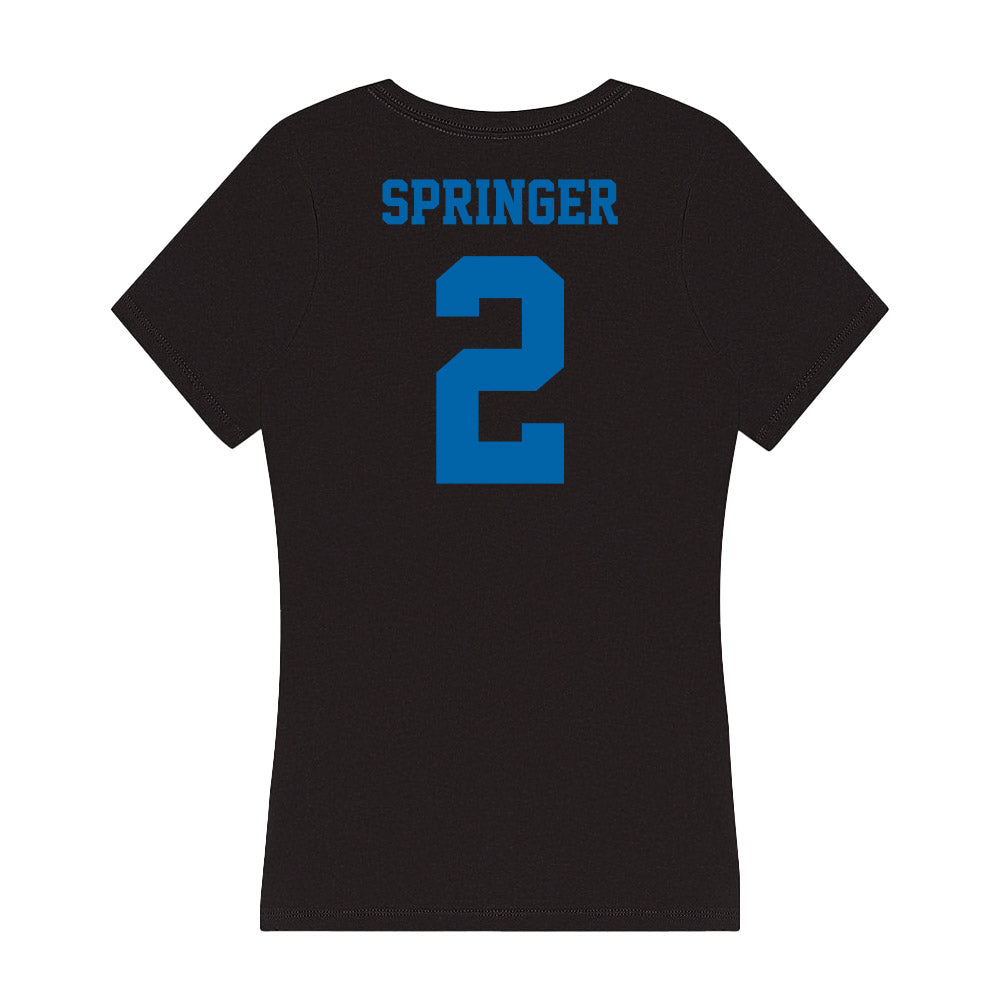 MTSU - NCAA Women's Volleyball : Brooke Springer - Women's V-Neck T-Shirt-1