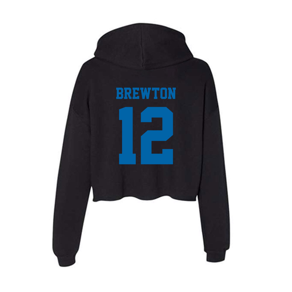 MTSU - NCAA Football : Brian Brewton - Women's Crop Fleece Hoodie-1
