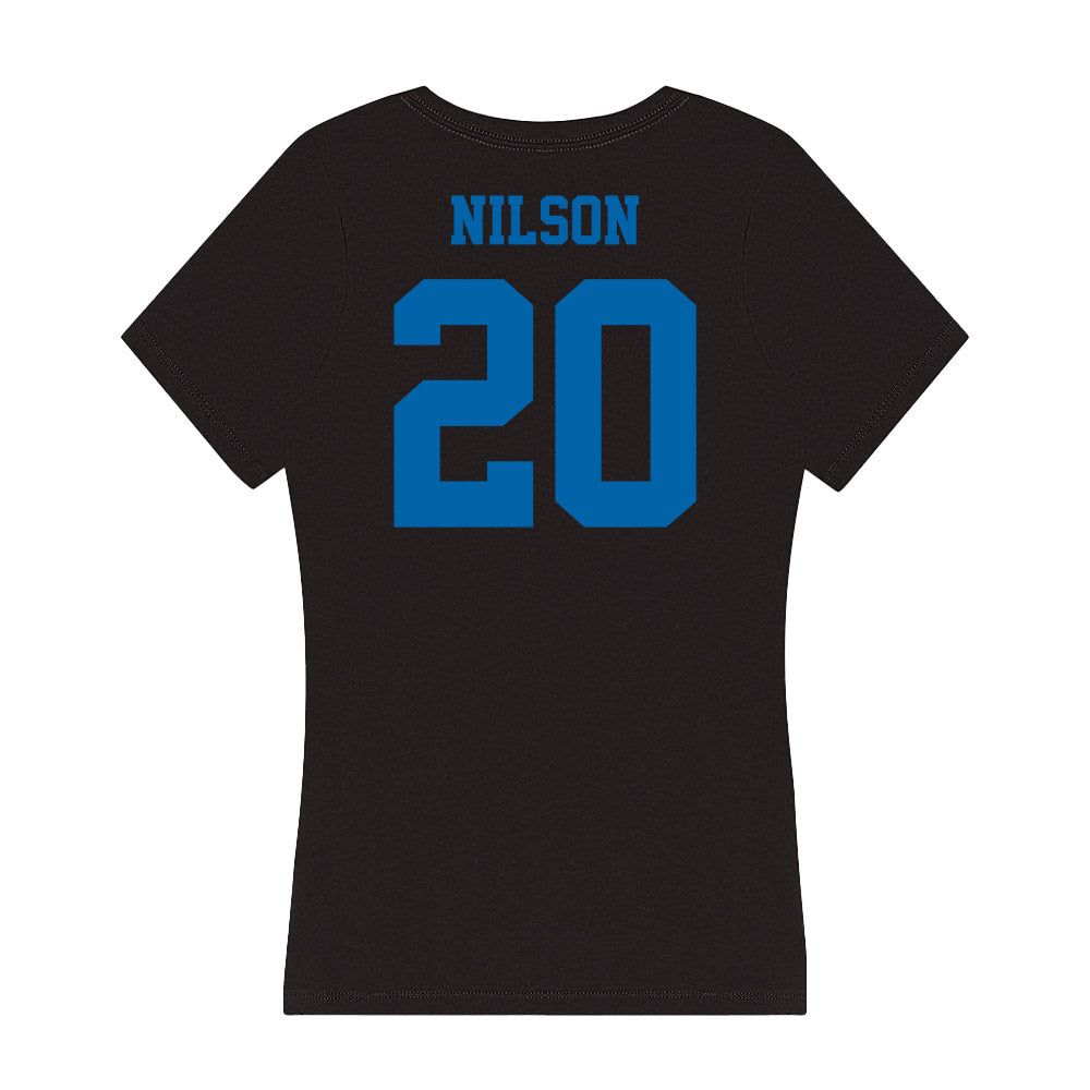 MTSU - NCAA Women's Volleyball : Emma Nilson - Women's V-Neck T-Shirt-1