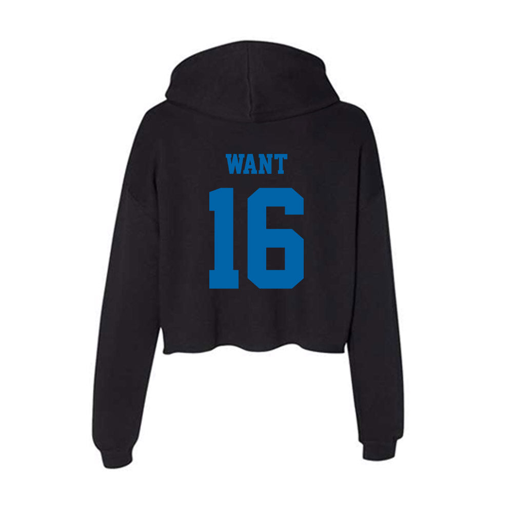 MTSU - NCAA Softball : Jana Want - Women's Crop Fleece Hoodie-1