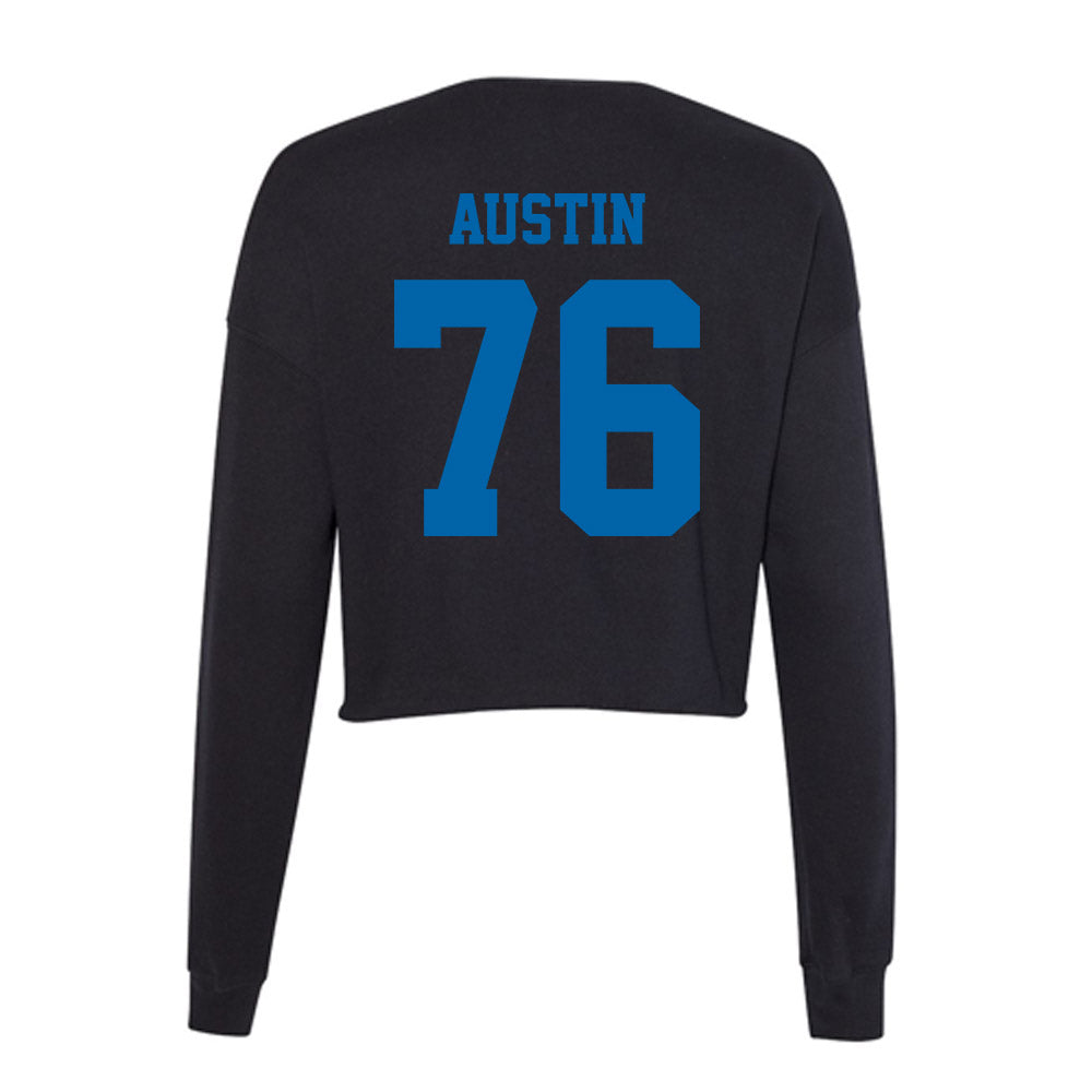 MTSU - NCAA Football : Garrett Austin - Women's Cropped Crew Fleece-1