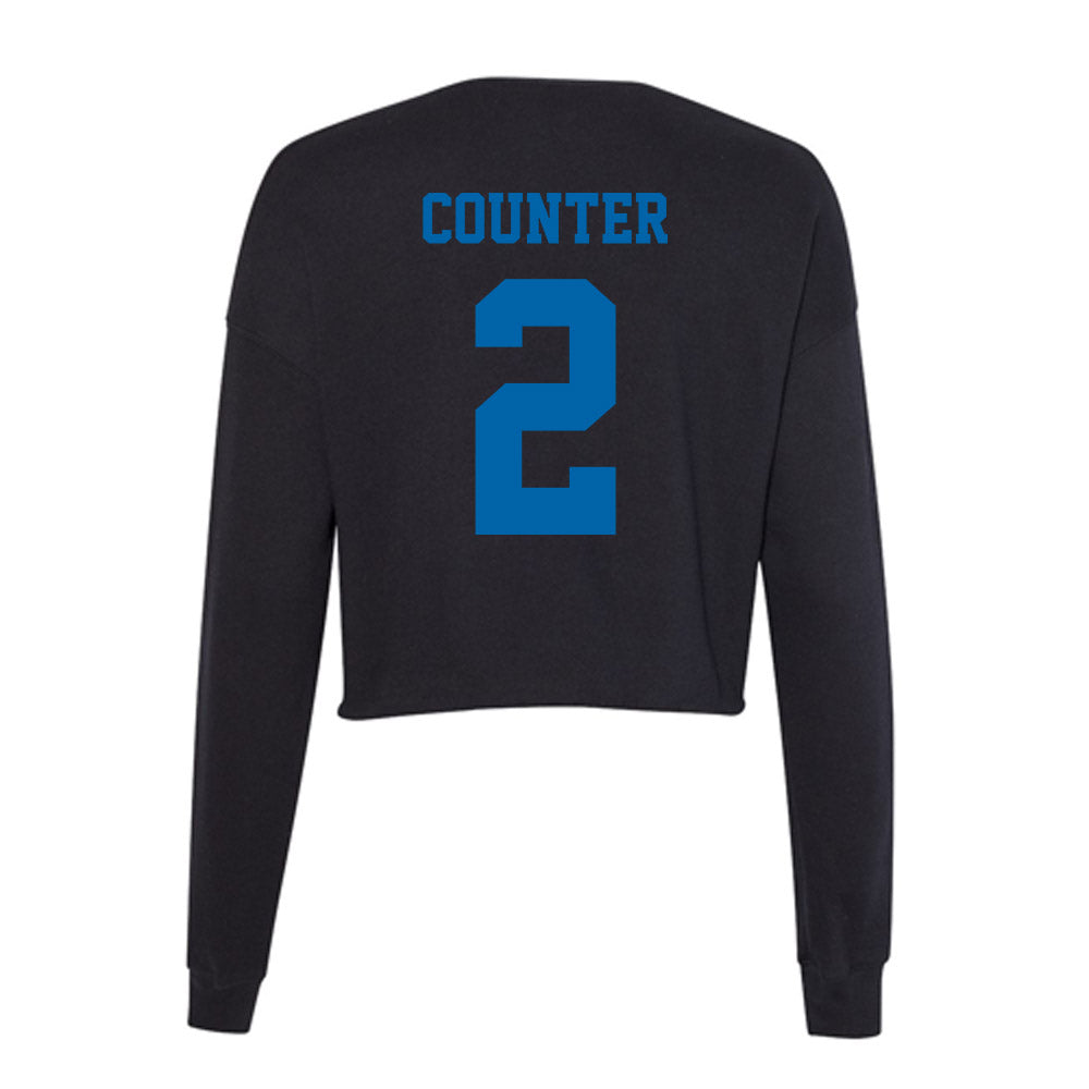 MTSU - NCAA Men's Basketball : Jlynn Counter - Women's Cropped Crew Fleece-1