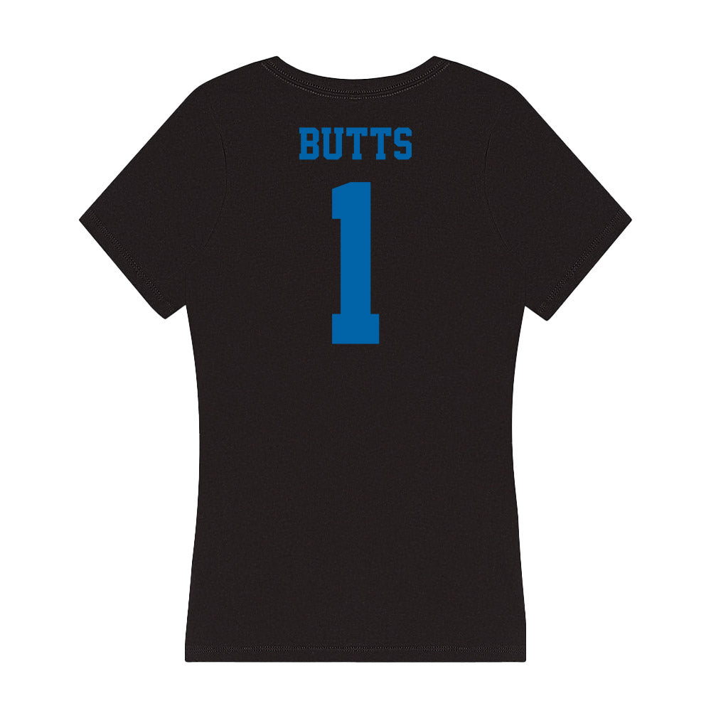 MTSU - NCAA Women's Soccer : Calais Butts - Women's V-Neck T-Shirt-1