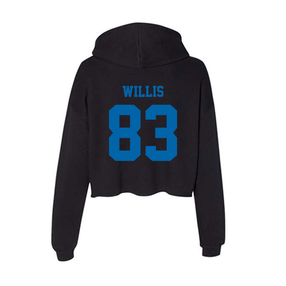 MTSU - NCAA Football : Holden Willis - Women's Crop Fleece Hoodie-1