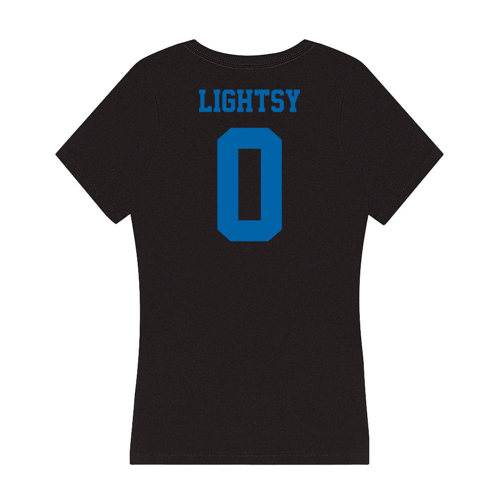 MTSU - NCAA Men's Basketball : Isiah Lightsy - Women's V-Neck T-Shirt-1