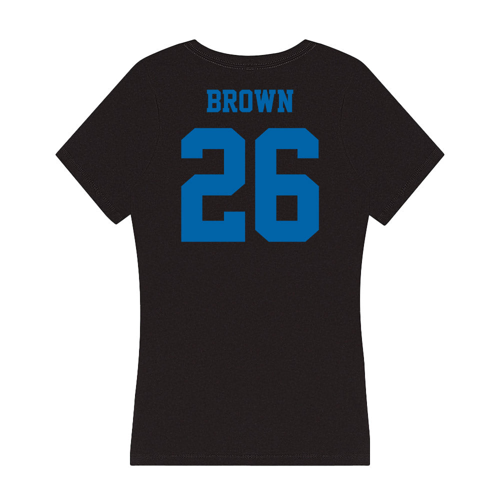 MTSU - NCAA Women's Soccer : Emma Brown - Women's V-Neck T-Shirt-1