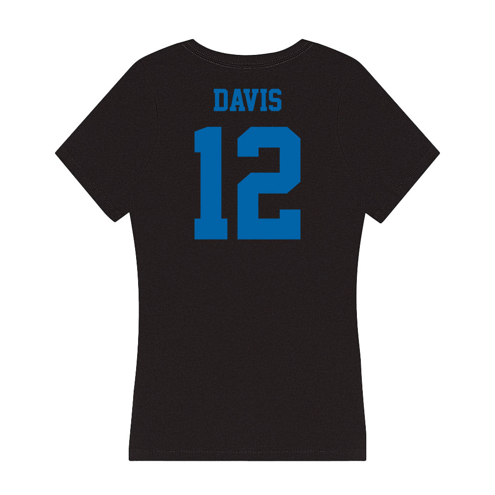 MTSU - NCAA Football : Jalen Davis - Women's V-Neck T-Shirt-1