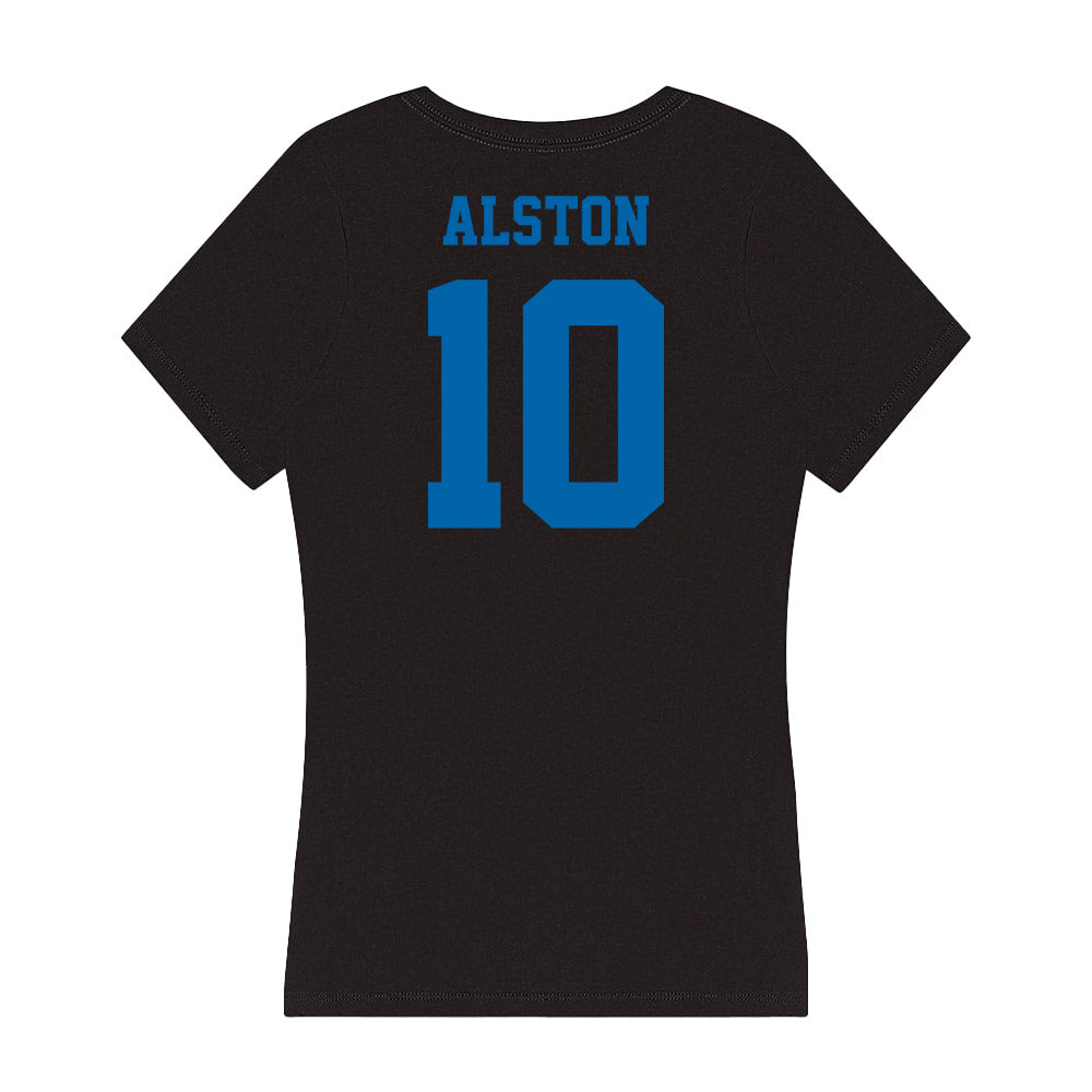 MTSU - NCAA Men's Basketball : Torey Alston - Women's V-Neck T-Shirt-1