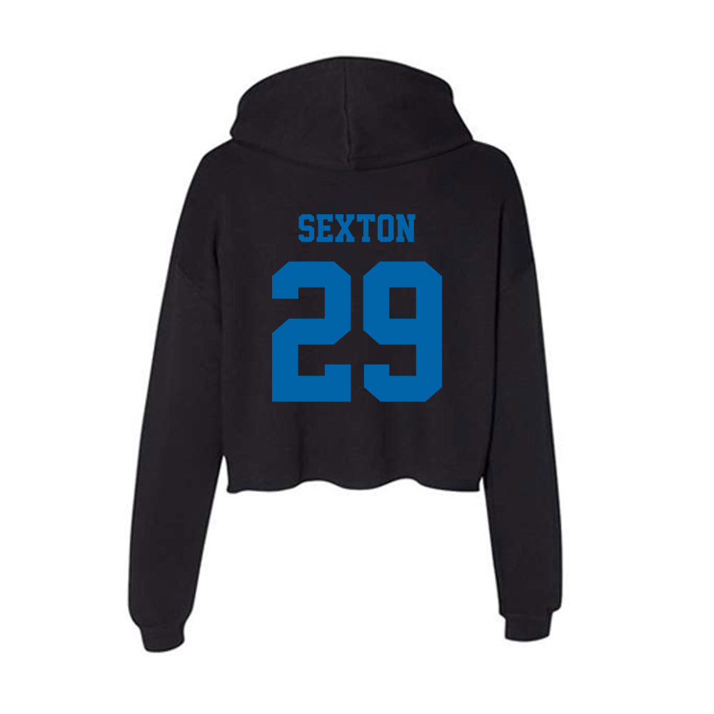 MTSU - NCAA Baseball : Landon Sexton - Women's Crop Fleece Hoodie-1
