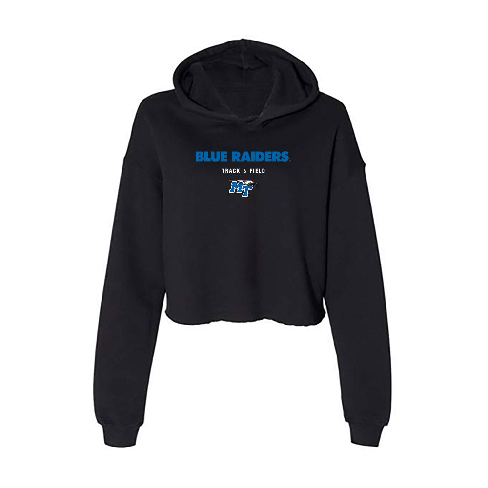 MTSU - NCAA Men's Track & Field : Ross Evans - Women's Crop Fleece Hoodie-0