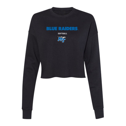 MTSU - NCAA Softball : Keri Munn - Women's Cropped Crew Fleece-0