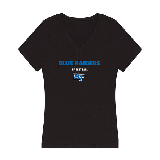 MTSU - NCAA Men's Basketball : Alec Oglesby - Women's V-Neck T-Shirt-0