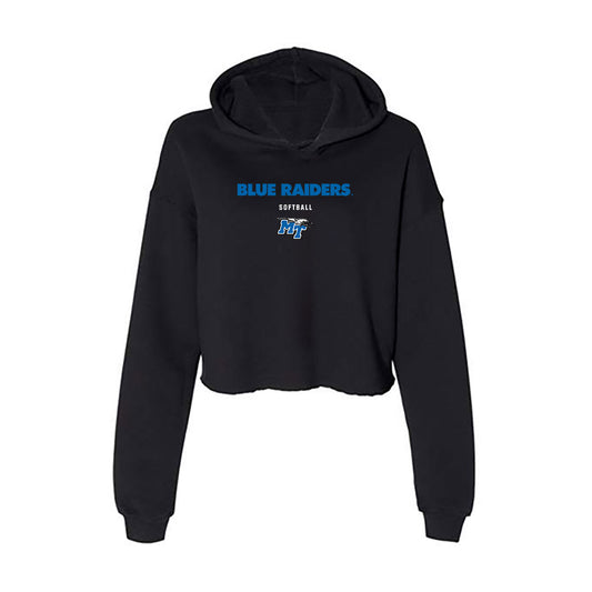 MTSU - NCAA Softball : Mady Pint - Women's Crop Fleece Hoodie-0