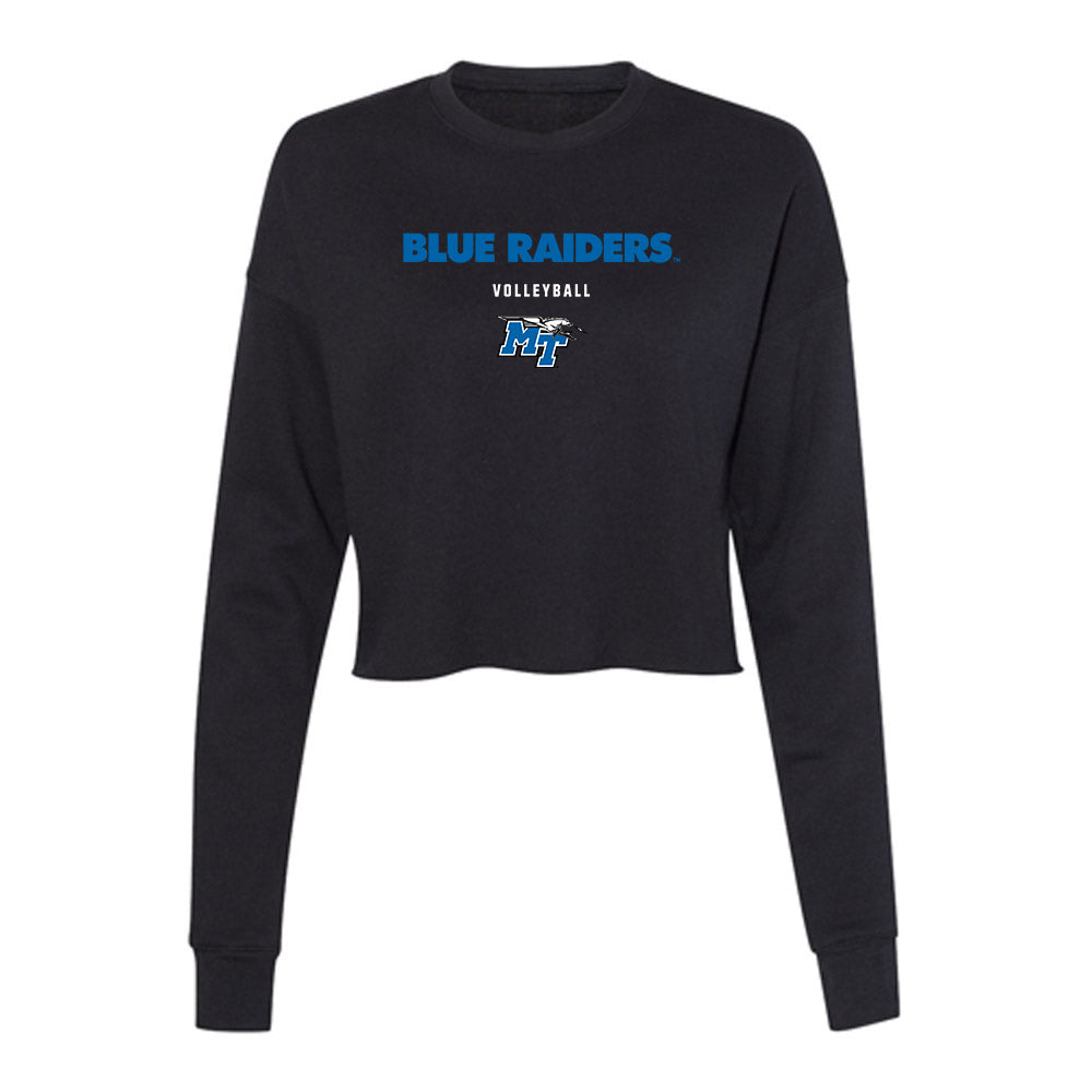 MTSU - NCAA Women's Volleyball : Aowyn Schrader - Women's Cropped Crew Fleece-0