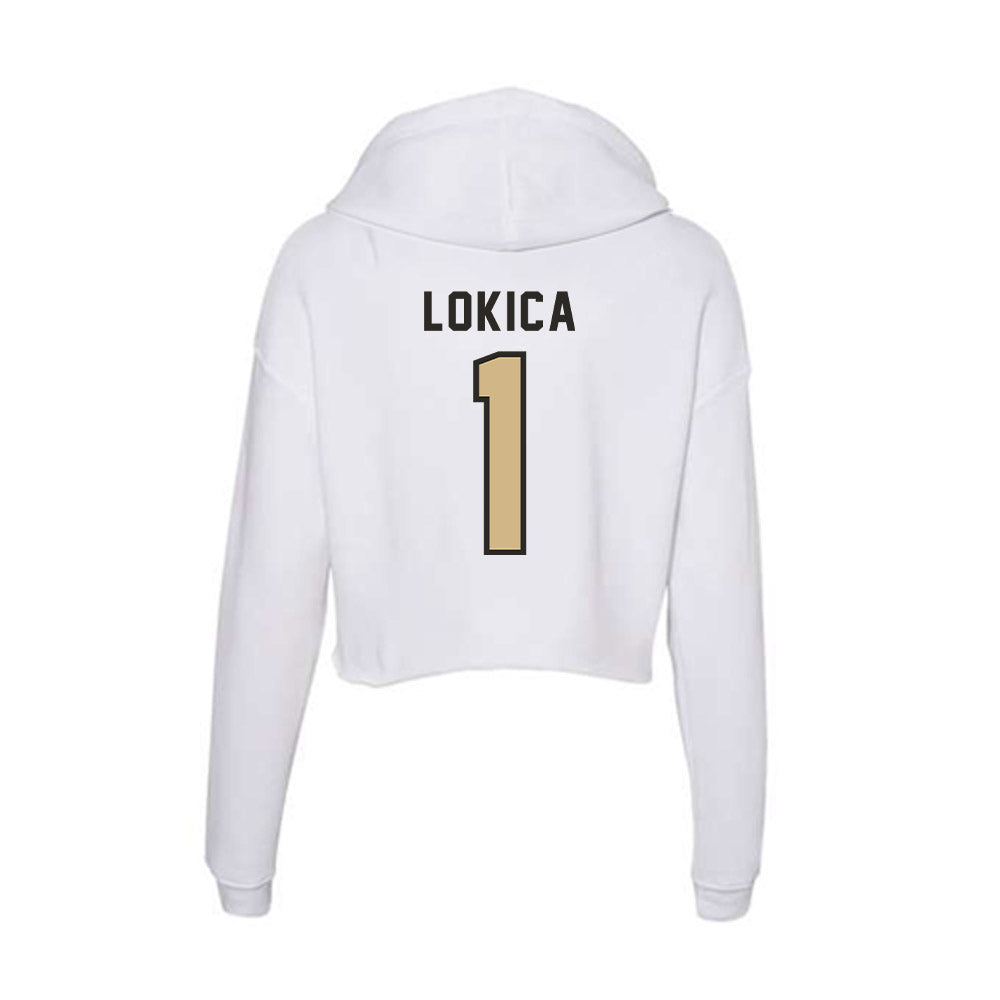 PFW - NCAA Women's Basketball : Nika Lokica - Women's Crop Fleece Hoodie-1