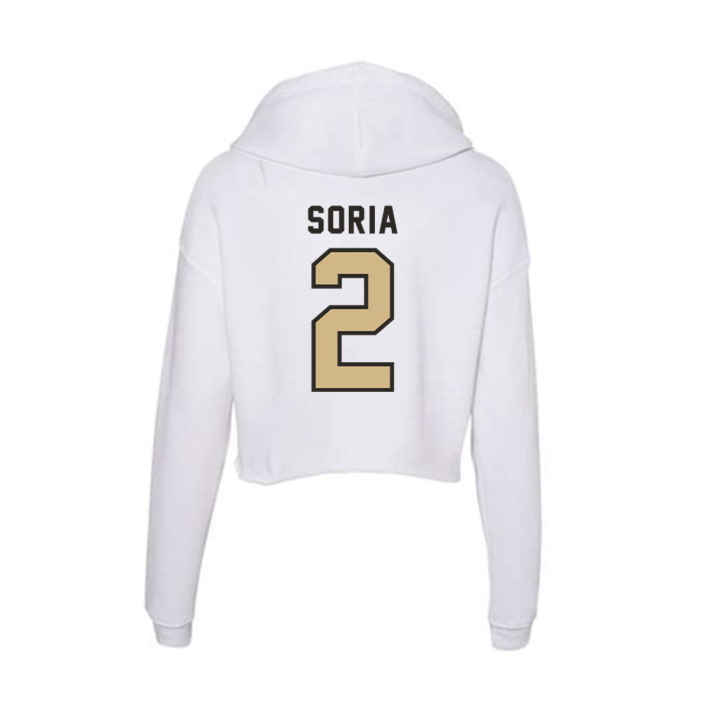 PFW - NCAA Men's Soccer : Marcos Soria - Women's Crop Fleece Hoodie-1