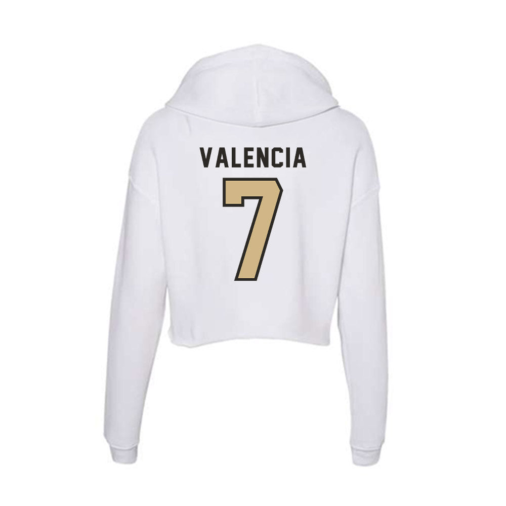 PFW - NCAA Men's Soccer : Marco Valencia - Women's Crop Fleece Hoodie-1