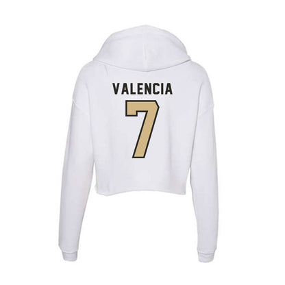 PFW - NCAA Men's Soccer : Marco Valencia - Women's Crop Fleece Hoodie-1