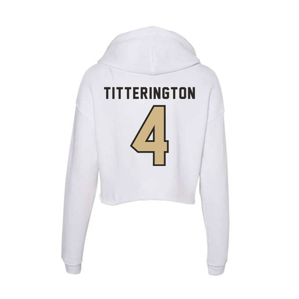 PFW - NCAA Men's Soccer : Max Titterington - Women's Crop Fleece Hoodie-1