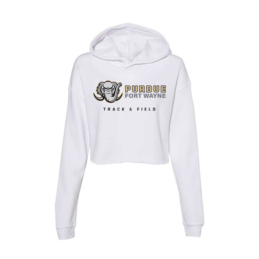 PFW - NCAA Men's Track & Field : Reagan Shaver - Women's Crop Fleece Hoodie-0
