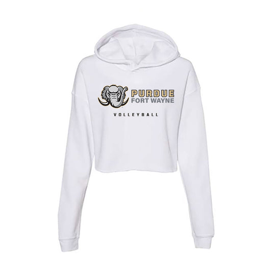 PFW - NCAA Men's Volleyball : Owen Banner - Women's Crop Fleece Hoodie-0
