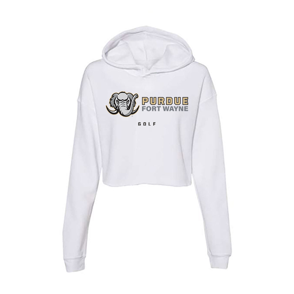 PFW - NCAA Men's Golf : AJ Agnew - Women's Crop Fleece Hoodie-0