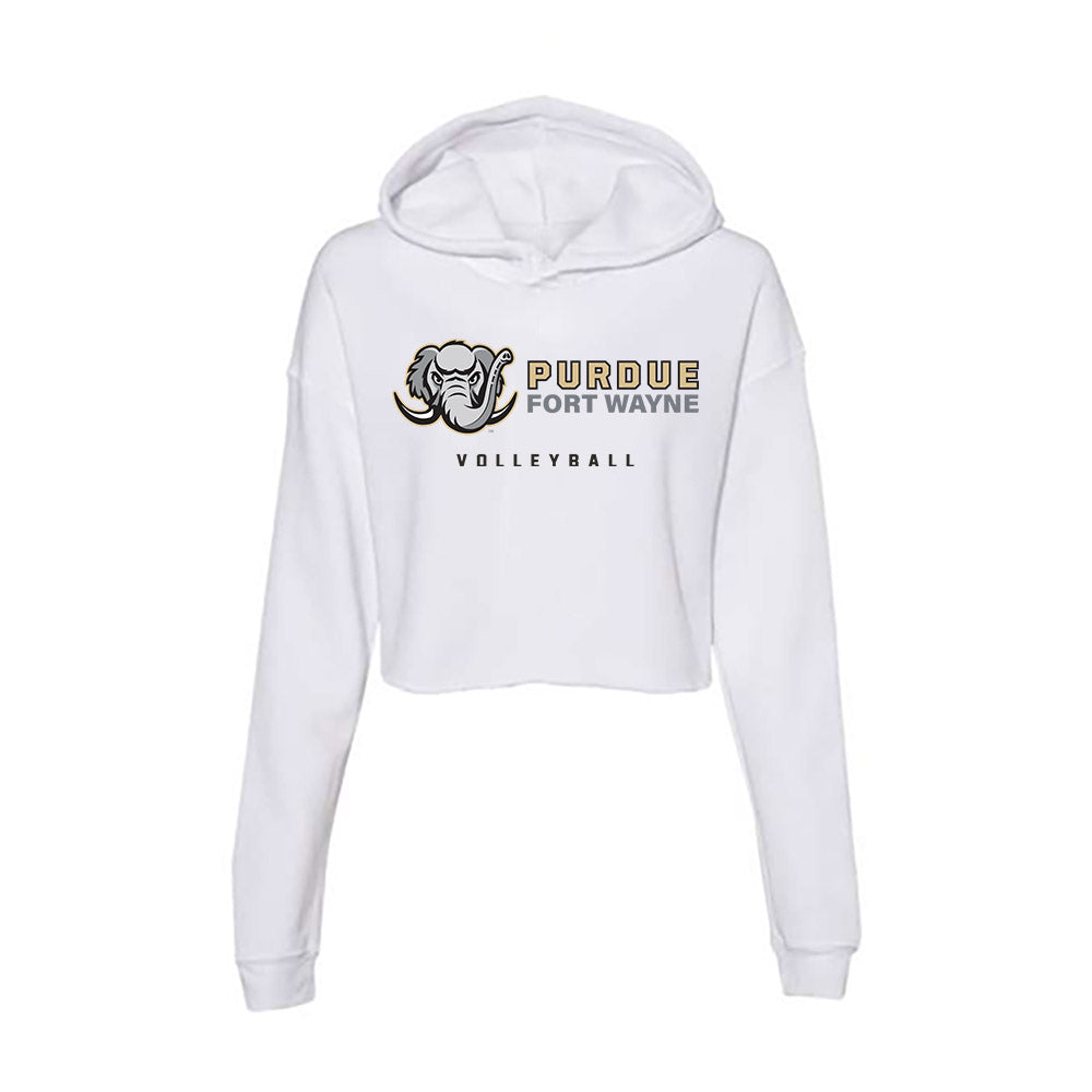 PFW - NCAA Women's Volleyball : Meg Berkland - Women's Crop Fleece Hoodie-0