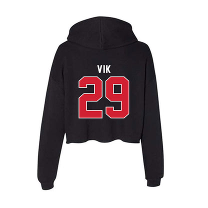 Fairfield - NCAA Men's Soccer : Audun Engen Vik - Women's Crop Fleece Hoodie-1