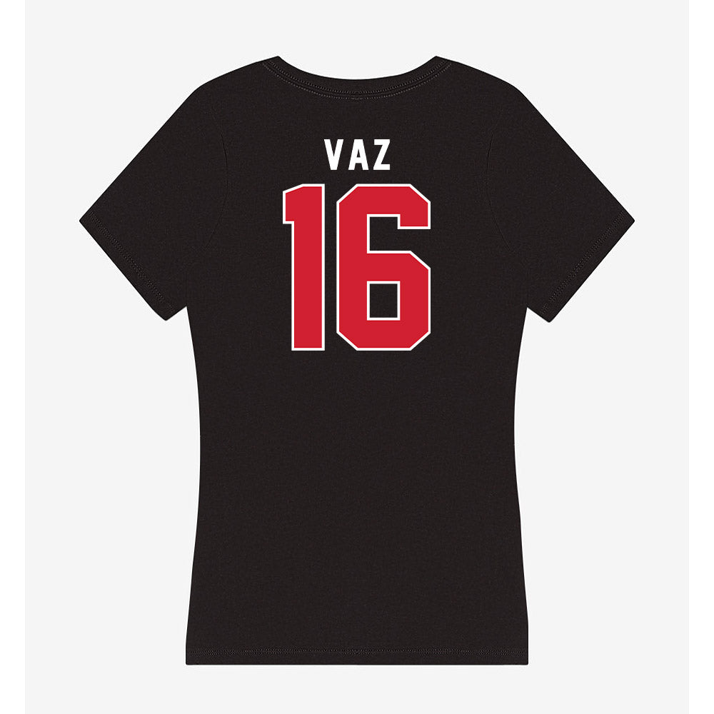Fairfield - NCAA Men's Soccer : Alex Vaz - Women's V-Neck T-Shirt-1