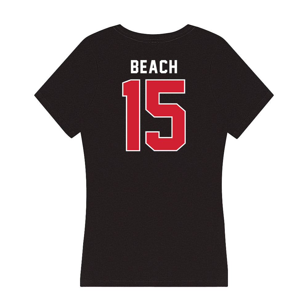 Fairfield - NCAA Women's Basketball : Lauren Beach - Women's V-Neck T-Shirt-1