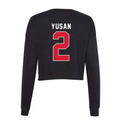Fairfield - NCAA Women's Basketball : Selen Yusan - Women's Cropped Crew Fleece-1