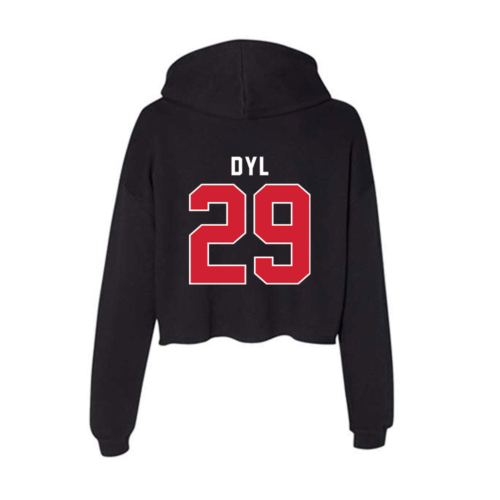 Fairfield - NCAA Men's Lacrosse : Carson Dyl - Women's Crop Fleece Hoodie-1