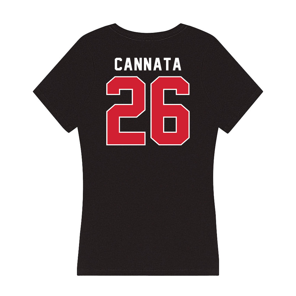 Fairfield - NCAA Men's Lacrosse : Bodie Cannata - Women's V-Neck T-Shirt-1