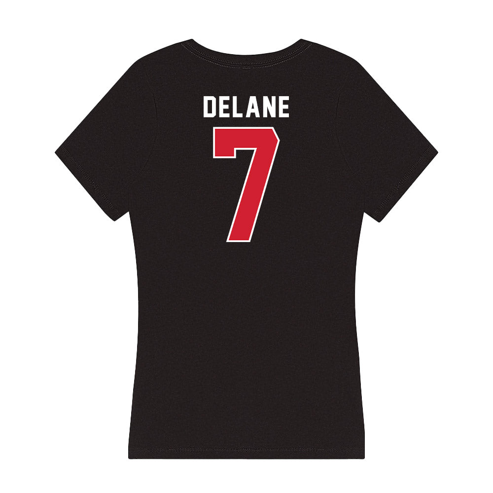 Fairfield - NCAA Men's Lacrosse : KJ Delane - Women's V-Neck T-Shirt-1