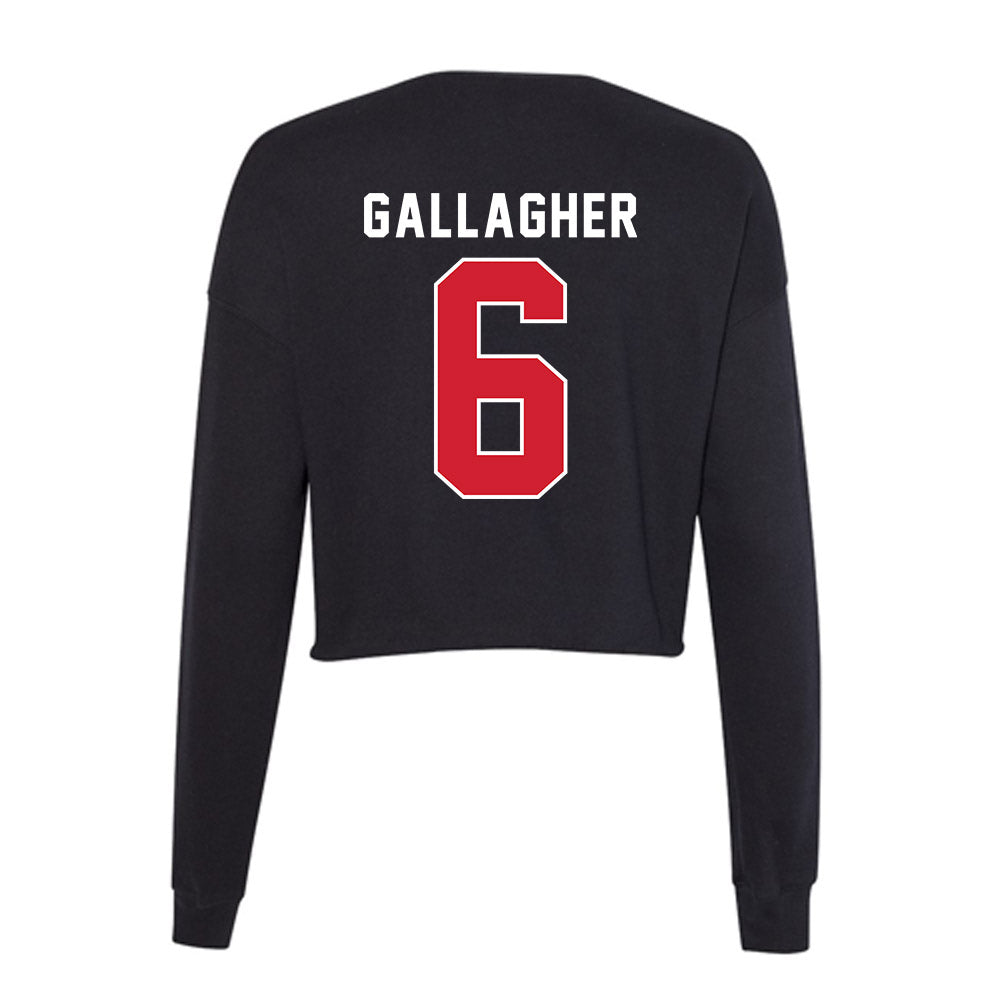 Fairfield - NCAA Men's Lacrosse : Brendan Gallagher - Women's Cropped Crew Fleece-1