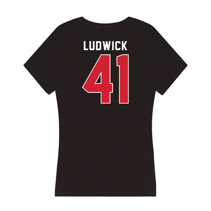 Fairfield - NCAA Baseball : Eric Ludwick - Women's V-Neck T-Shirt-1