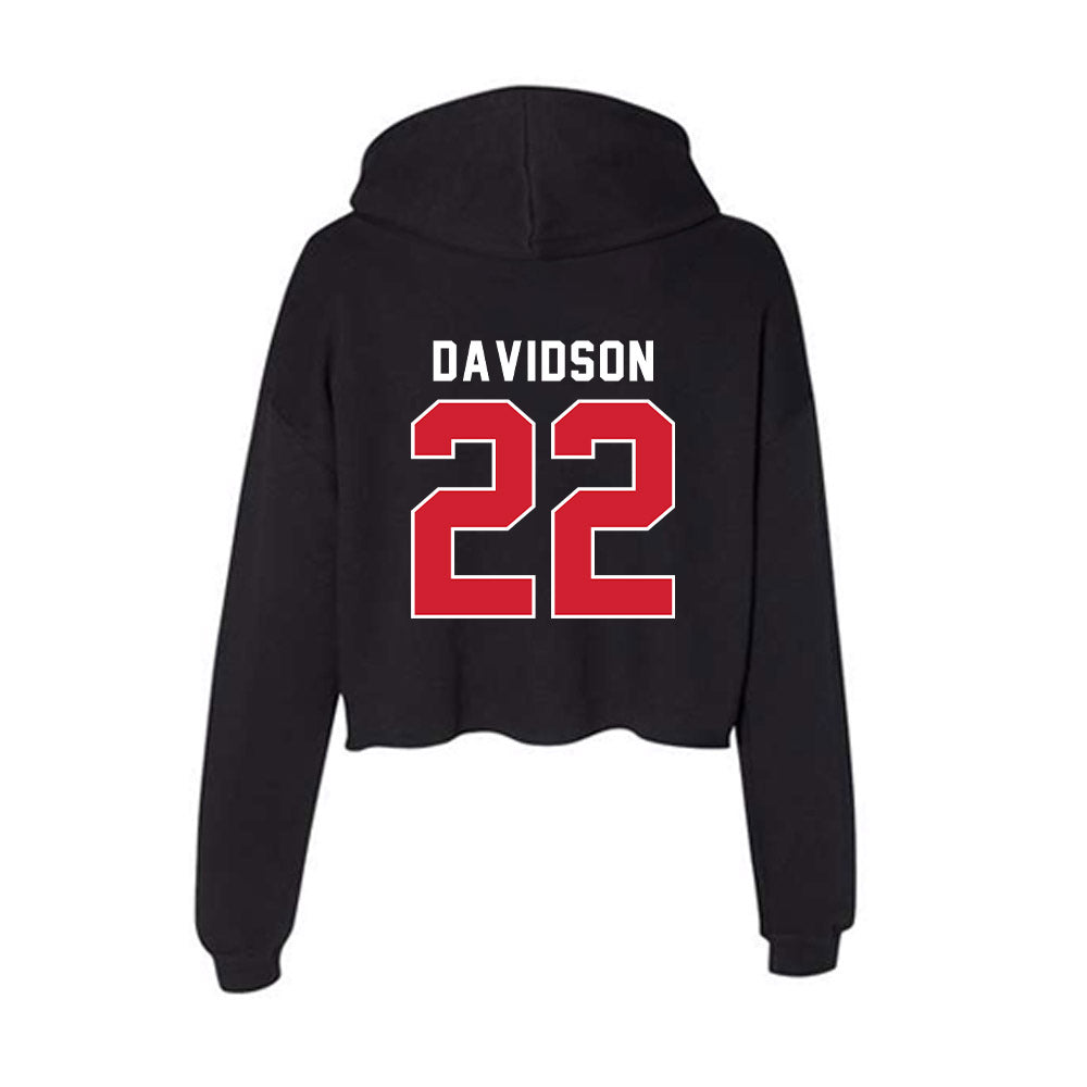 Fairfield - NCAA Men's Basketball : Luke Davidson - Women's Crop Fleece Hoodie-1