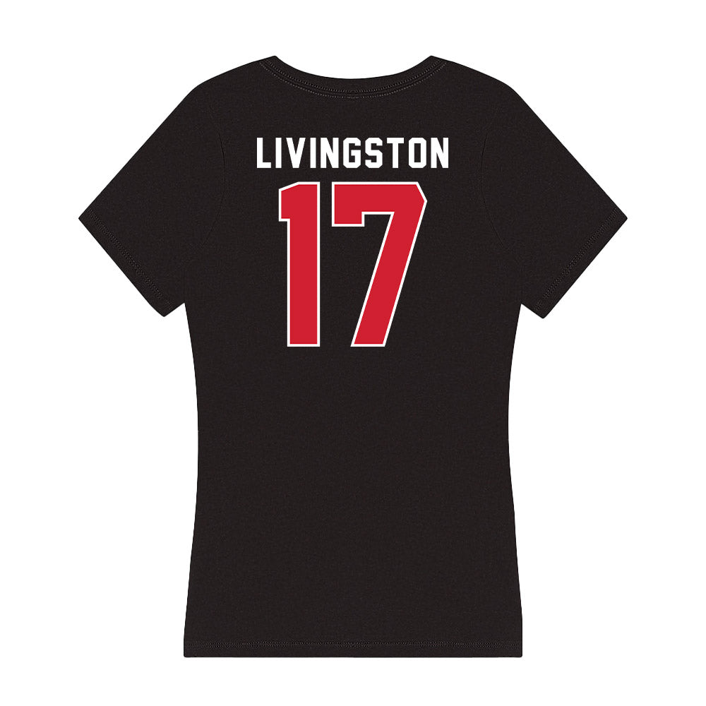 Fairfield - NCAA Men's Lacrosse : Nate Livingston - Women's V-Neck T-Shirt-1