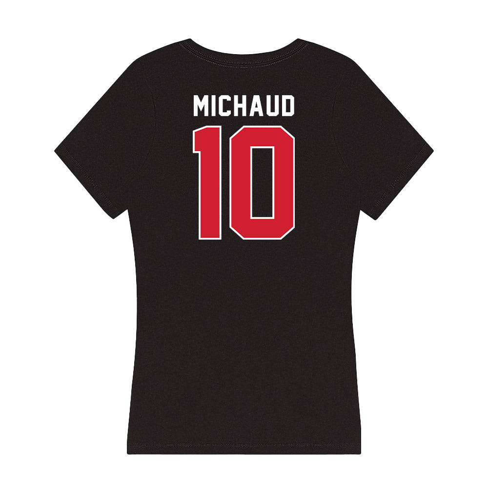 Fairfield - NCAA Men's Lacrosse : Owen Michaud - Women's V-Neck T-Shirt-1