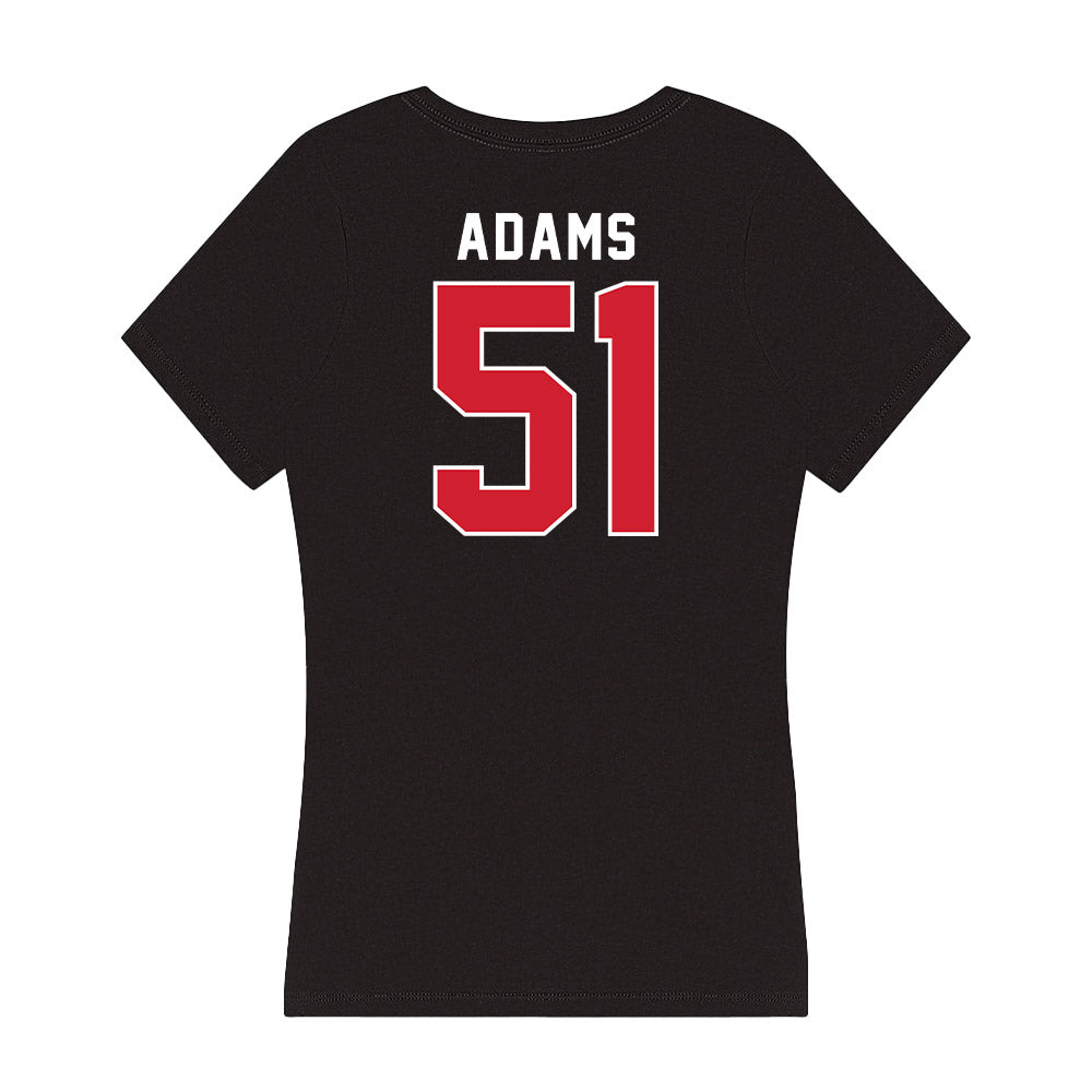 Fairfield - NCAA Men's Lacrosse : Eli Adams - Women's V-Neck T-Shirt-1