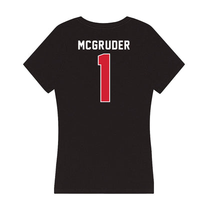 Fairfield - NCAA Women's Basketball : Kendall McGruder - Women's V-Neck T-Shirt-1