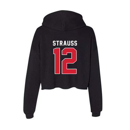 Fairfield - NCAA Women's Lacrosse : Anna Strauss - Women's Crop Fleece Hoodie-1