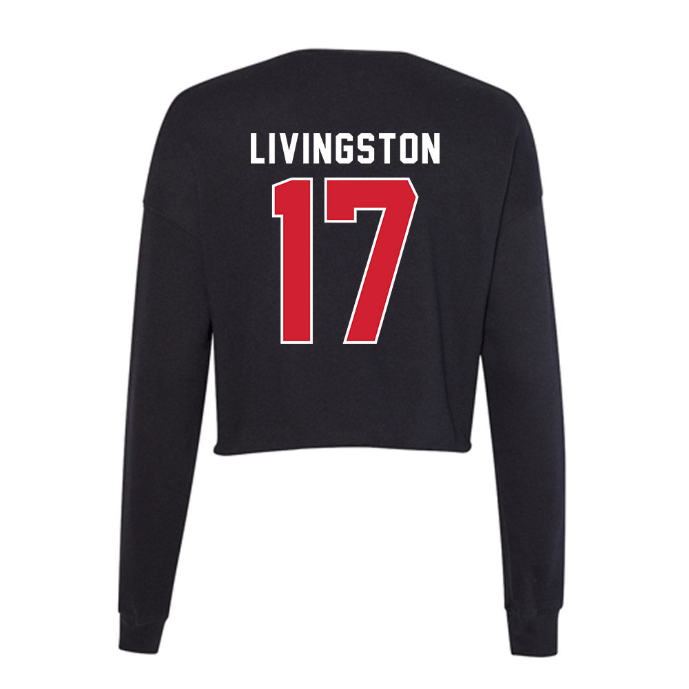 Fairfield - NCAA Men's Lacrosse : Nate Livingston - Women's Cropped Crew Fleece-1